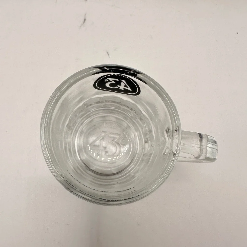 Licor 43 Mini Beer Mug Shot Glasses Set of 4 Clear Dimpled Glass Barware Stein